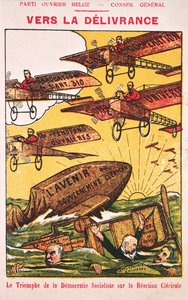 Poster pubblicitario del Parti Ouvrier Belge (Partito Operaio Belga) prima del 1914