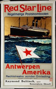 Red Star Line, Antwerpen America, c.1899 da Belgian School