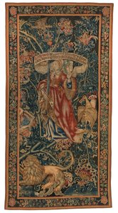 Arazzo, Sibilla Europa (uno di un set di sei Sibille comprendente 46.134 a 45.139) chiamato 