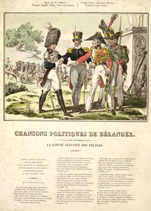 La Santa Alleanza delle Nazioni, da Chansons Politiques de Beranger, 1815-1818 da Belgian School