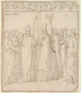Agostino, Ambrogio e altri santi da Belisario Corenzio