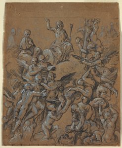 Disegno, Cristo in gloria con angeli, 1630 ca.