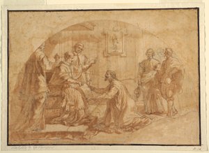 Disegno, Papa che riceve un visitatore, 1590-1646