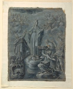 Disegno, Recto: Incoronazione della Vergine, 1630 ca.