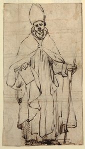 Disegno, Vescovo in piedi, 1620 ca. da Belisario Corenzio