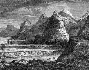 Terrazze del fiume Fraser, Columbia Britannica, Canada, XIX secolo da Bellel