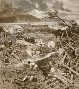 Il percorso di un ciclone verso Fort-de-France, Martinica, da 