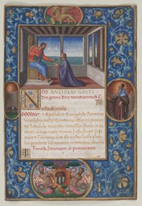 Foglio da una Commissione: San Marco che Consegnano le Chiavi di Venezia a Francesco de Priuli da Benedetto Bordone