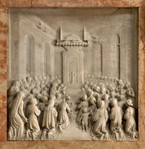 Cripta, Arca dei Santi Marcellino e Pietro Esorcista, Benedetto Briosco 1506-08, Miracolo delle colombe da Benedetto Briosco