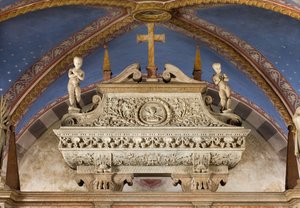 Cripta, Arca dei Santi Marcellino e Pietro Esorcista, Sarcofago con statue di San Marcellino e San Pietro Esorcista, Benedetto Briosco 1506-08 da Benedetto Briosco