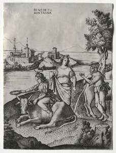Ratto di Europa, c. 1515-1520 da Benedetto Montagna