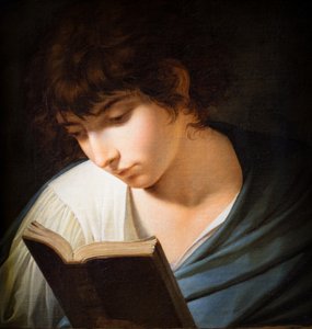 Giovane che legge Omero da Benigne Gagnereaux