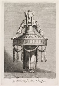 Mascherata alla Greca: Sacerdotessa alla Greca, Tavola 8, 1771