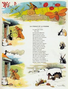 La cicala e la formica, illustrazione da 