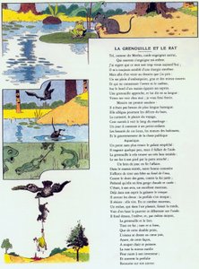 La rana e il topo, illustrazione da 