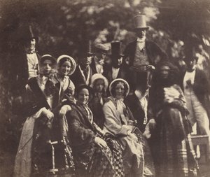 Gruppo di sposi, c. 1852 o 1853 (foto) da Benjamin Brecknell Turner