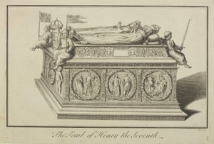 Vista della tomba di Enrico VII e della regina Elisabetta nella cappella del re nell
