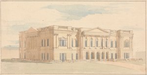 York House, Londra: Vista Prospettica del Fronte Ovest da Benjamin Dean Wyatt