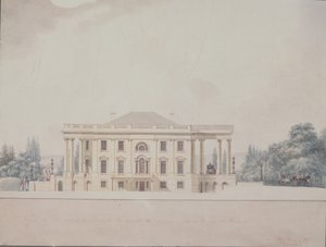 Il portico sud della Casa del Presidente, 1807 da Benjamin Henry Latrobe