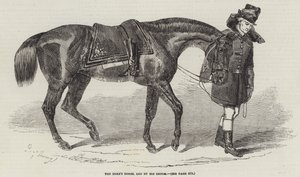 Il cavallo del duca, guidato dal suo stalliere