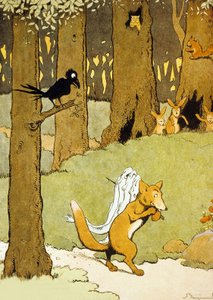 Renard e le anguille, illustrazione da 
