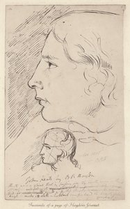 Schizzo del poeta inglese John Keats dal diario dell