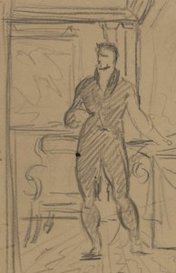 Studio di figura di un uomo in abito formale da Benjamin Robert Haydon