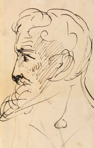 Studio di ritratto, profilo di un uomo