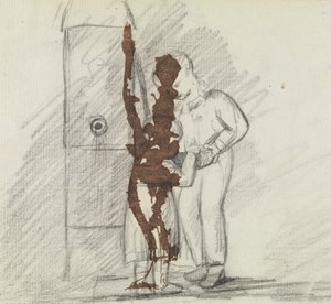 Studio di due figure in piedi insieme da Benjamin Robert Haydon