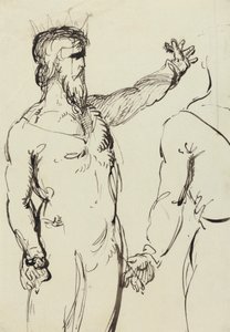 Studio di un uomo con braccio teso da Benjamin Robert Haydon