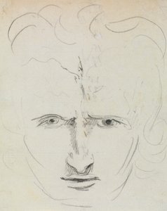 Studio del volto espressivo di un uomo da Benjamin Robert Haydon