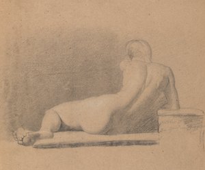 Studio di una figura nuda reclinata da Benjamin Robert Haydon