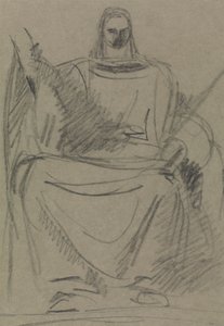 Studio di una figura maschile seduta da Benjamin Robert Haydon