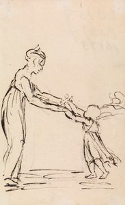 Studio di una donna e un bambino che giocano