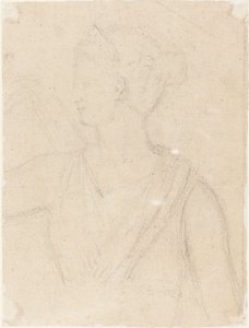 Studio della statua di Diana in Vaticano (verso) da Benjamin Robert Haydon