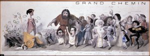 La grande strada della posterità: rappresentazione di tragedia e commedia - Litografia di Benjamin Roubaud, Maison de Balzac, Parigi da Benjamin Roubaud