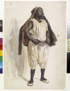 Orientalisti: rappresentazione di un Biskry, portatore ad Algeri da Benjamin Roubaud