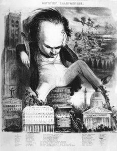 Victor Hugo (1802 - 1885), scrittore francese, Caricatura di Benjamin.