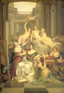 Federica Sofia Guglielmina di Prussia (1751-1820). Moglie del Principe Guglielmo V, nel Tempio delle Arti da Benjamin Samuel Bolomey