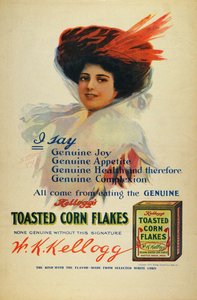 Poster per Kelloggs Cornflakes, 1910 da Benjamin Tichtman