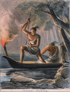 Indiani che pescano, c. 1845 da Benjamin Waterhouse Hawkins