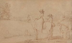 Un artista che disegna nel parco di Windsor da Benjamin West