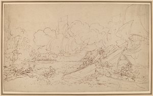 Studio per La battaglia di La Hogue [recto] da Benjamin West