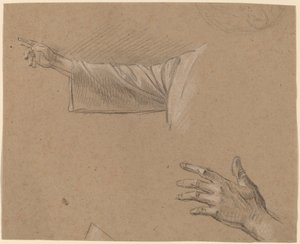 Studio di un braccio destro e una mano sinistra da Benjamin West