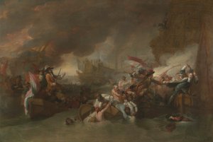 La battaglia di La Hogue da Benjamin West