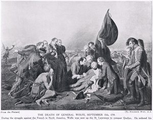 La morte del generale Wolfe, 13 settembre 1759, illustrazione da 