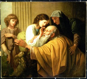 Tobia cura la cecità di suo padre, 1772 da Benjamin West