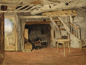 Studio di un interno di cottage, c.1869 da Benjamin Williams Leader