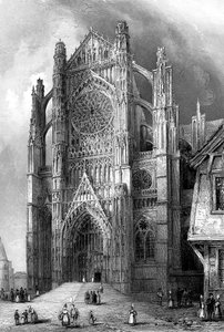 Il transetto sud della cattedrale di Beauvais, Francia, 1836 da Benjamin Winkles