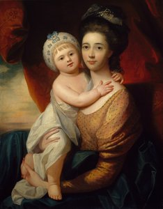 Lady Sondes con il suo figlio neonato, c.1793-94 da Benjamin school of West